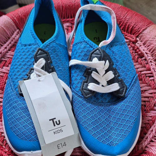 Kids blue mesh - blue, lace