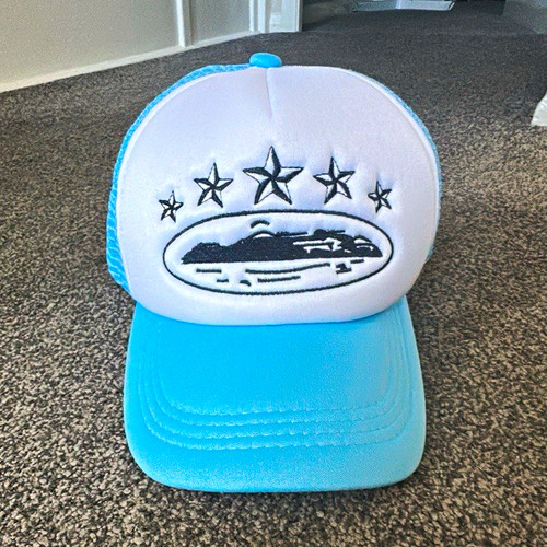 White blue mesh back - blue,