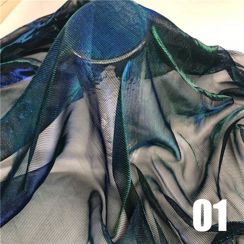 1yard iridescent shiny mesh - ,