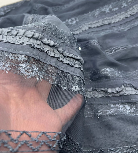 Slate blue sequin - slate, ruffle
