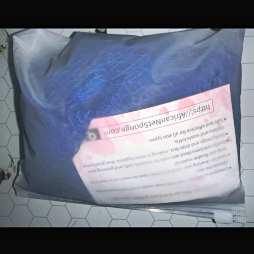 Blue mesh hair - blue, net