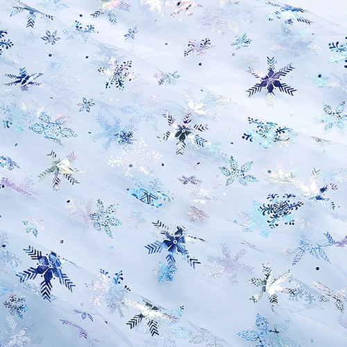 Snowflake tulle sequin - 1m,