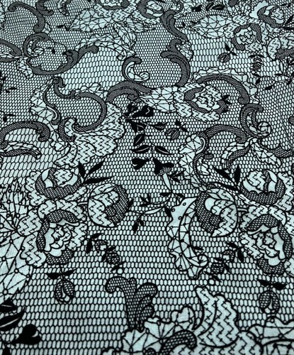 Light blue floral embossed - blue,