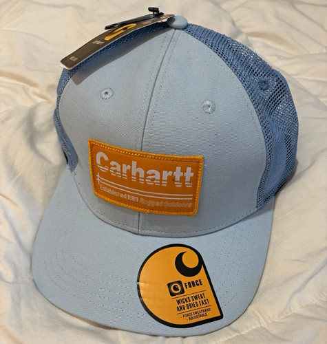 Carhartt blue canvas trucker - blue,
