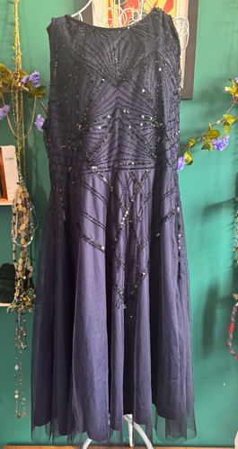 Studio navy beaded - navy, sequin
