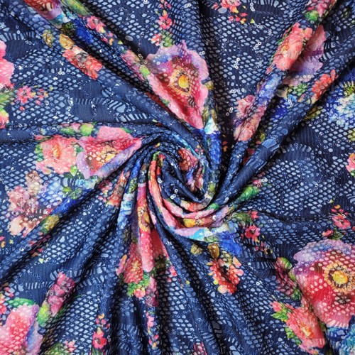 Stretch floral bridal - stretch, lace